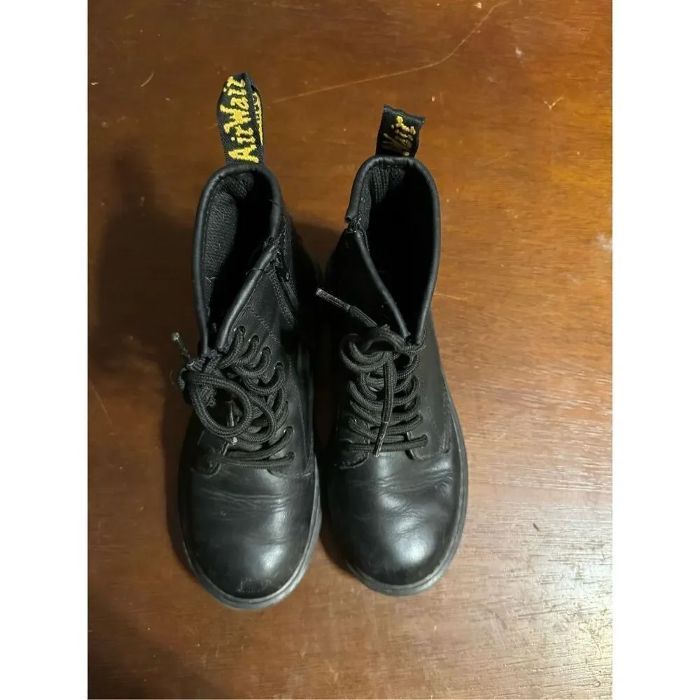 Black leather doc martens size 3